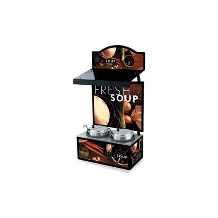 Vollrath® Cayenne® 7203202,  Twin Well 7 Qt. Soup Merchandisers - Canopy Tuscan